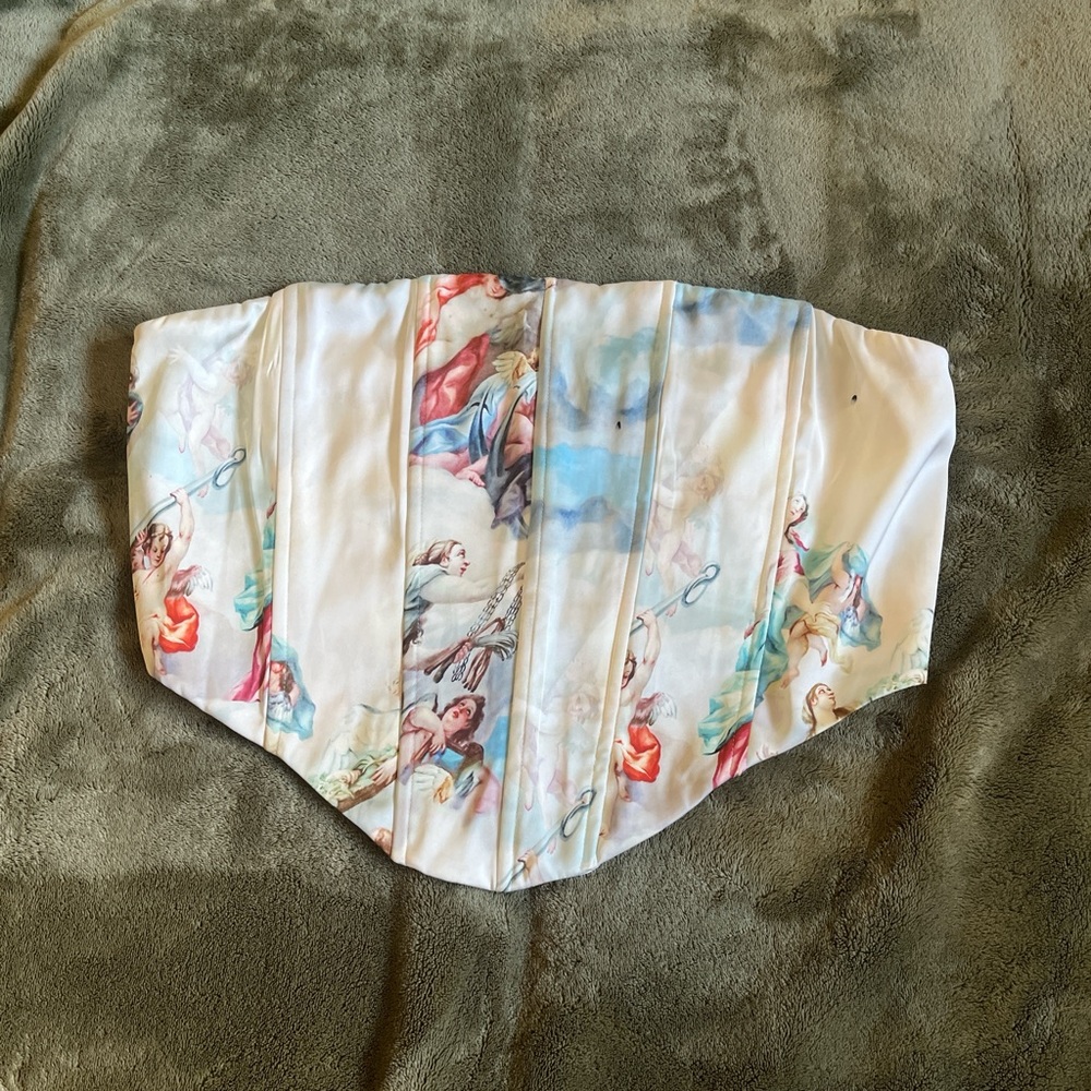 Angel Print Corset Top